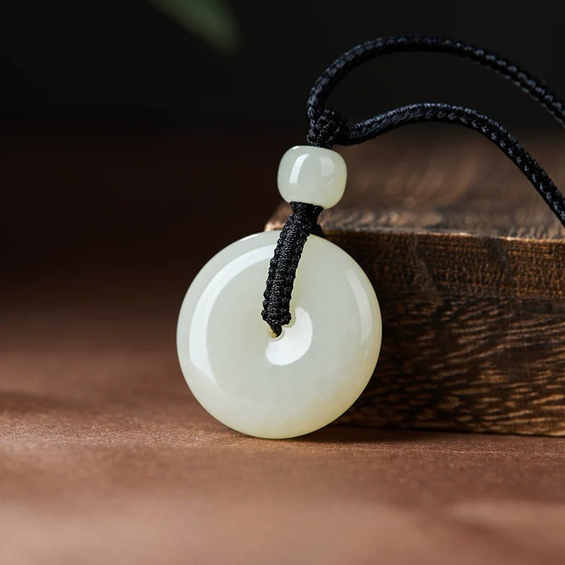 Natural Hetian Jade Safety Buckle Hanging Women's Jade Men's Hanging Xinjiang Hetian Jade Official Flag Store