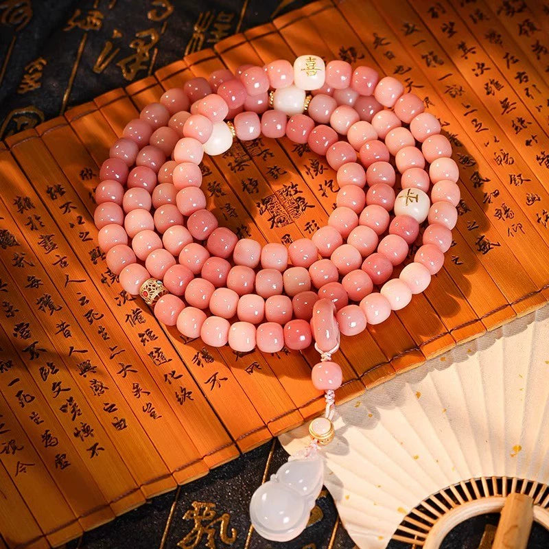 Natural 108 White Jade Bodhi Child Bracelet