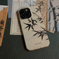 Night Studio Vintage Bamboo Yellow Phone Case