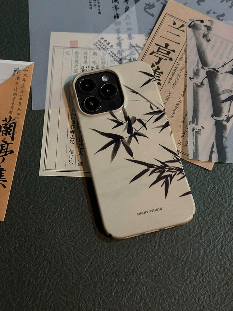 Night Studio Vintage Bamboo Yellow Phone Case