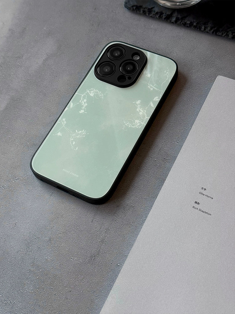 Night Studio Branch Texture Light Green Phone Case