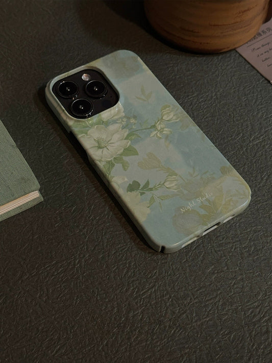 Night Studio Vintage Flower Green Phone Case