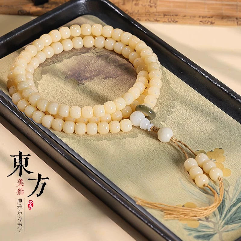 Douyin, the same Yuhua Bodhi root 108~ hand~ rosary bead Bodhi child Wenwan handheld~ play Buddha bead girl