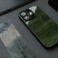 Night Studio Vintage Dark Green Waterproof Phone Case