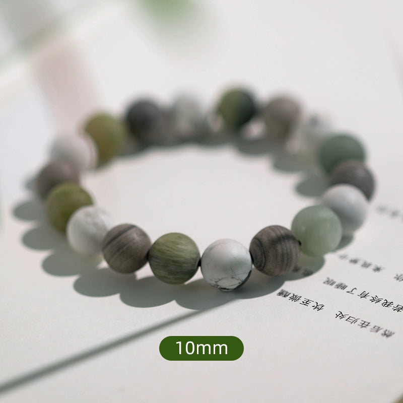 New Chinese style Heart Buddha Bead Bracelet Women's Natural Stone Wen Play Hand Play Finger Soft Rosary Bead Birthyear Handheld