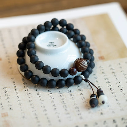 Ancient Apricot Hand Female Mori Rookie Love Buddha Bead Bracelet Sandalwood Bracelet Natural Chinese Buddha Bead