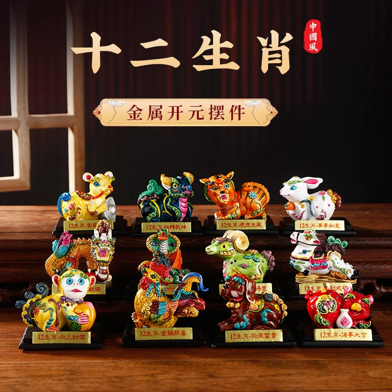 Ancient Hand Twelve Zodiac Mascot Little Clay Figure Clay Sculpture A piece of Chinese characteristics Read Products for foreigners