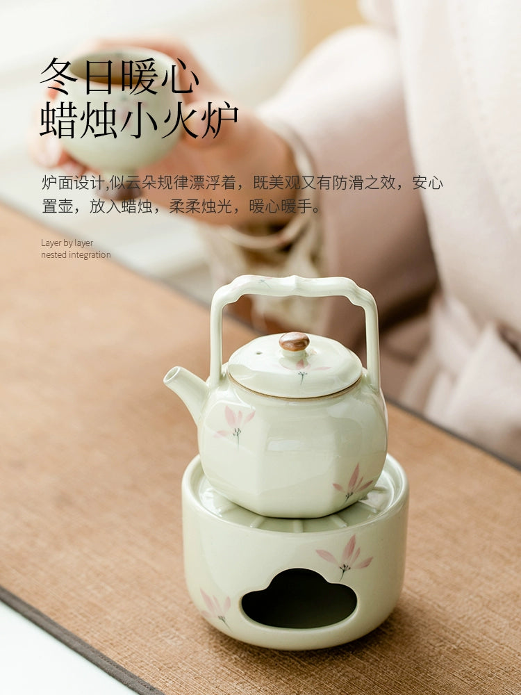 [Hand] [Powder] [Flower Bafang Lifting Beam] [Ceramic Tea] [Tea Breaker] [Kung Fu Tea Set] Household [Tea Brewing]