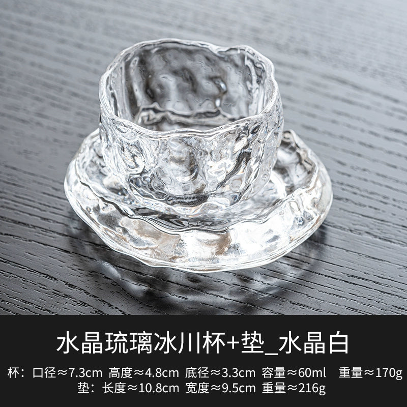 Crystal glazed glacier cup pink small teacup lady master cup + cup household kung fu tea set tea cup