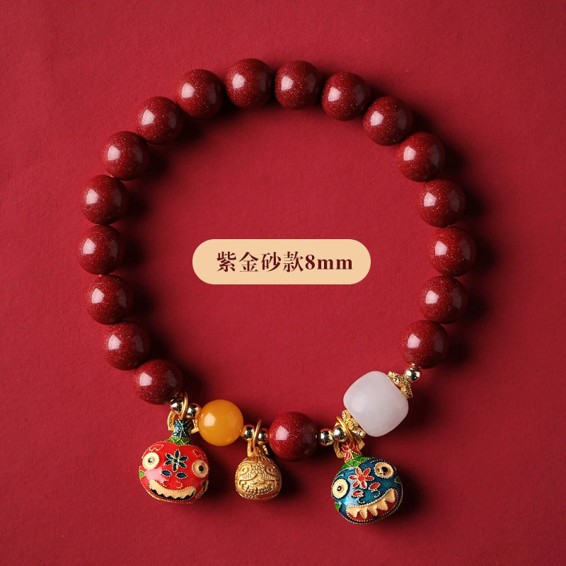 [Fu] Swallowing gold sand bracelet women's natal year hand