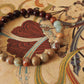 [Enter] A pair of beads, a string of beads, the original small red sandalwood classical Buddha bead bracelet.