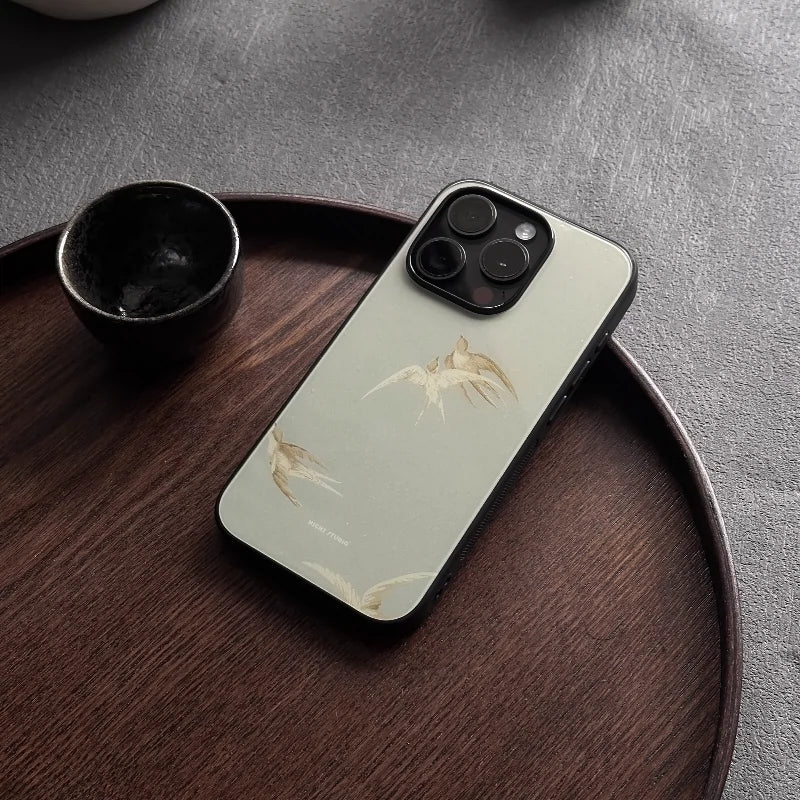 Night Studio Golden Swallow White Phone Case