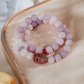 Natural ice-transparent purple 108 + genuine white jade Bodhi child bracelet, Buddha beads, men's rosary beads, cultural play + player + lady