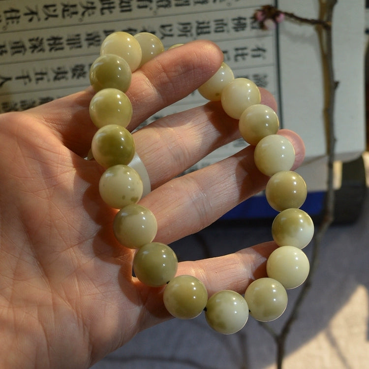 Natural Bodhi Root 18~ Handheld Rosary Beads Wenwan Men's and Women's Buddha Beads Original~~ Beads White Jade Bodhi Seeds~