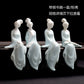 Ceramic lady Classical beautiful woman Celadon Chinese people Meaning Home Tenant Flower