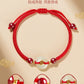 Natural Hetian jade safe buckle hand birth year hand female cinnabar bead object love