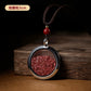 Cinnabar rough stone crystal sand gaga box natal year hanging female piece powder male grain with body talisman