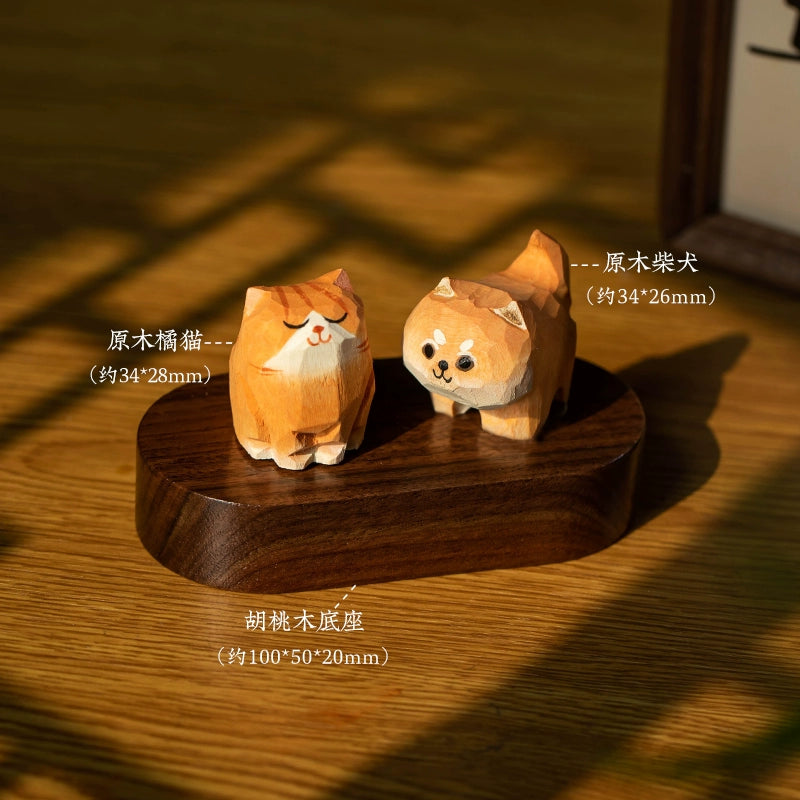 Wood carving, orange, Shiba Inu, Italian, public desktop, steam, central control, wood, furniture