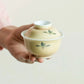 Yellow Hand-painted Butterfly Orchid Gaiwan