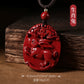 Genuine cinnabar natal year natural zodiac hanging female piece male piece safety buckle body symbol