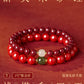 Cinnabar Banner Shop Birthday Year Year Cinnabar Bracelet Female Hand Hetian Jade Purple Gold Sand Beads