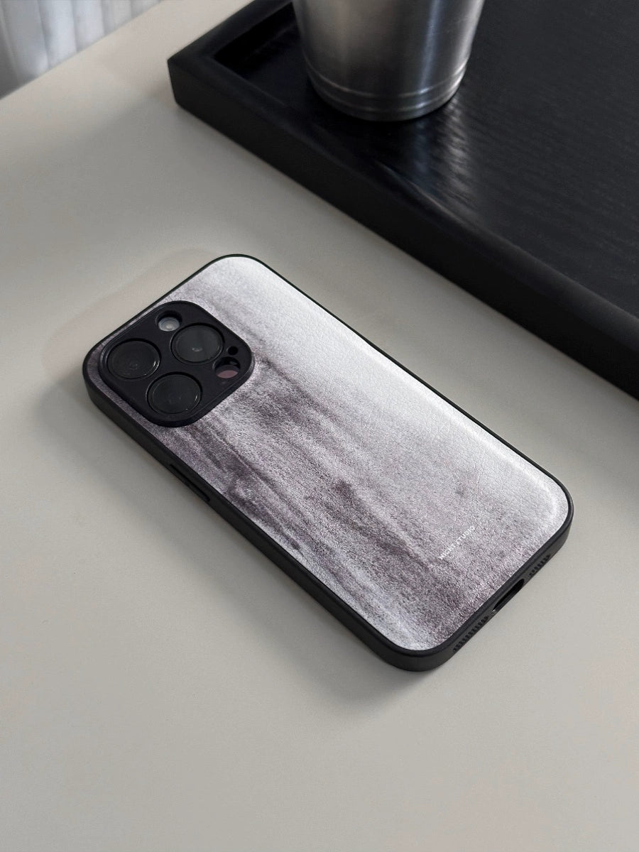 Night Studio Tree Texture Leather Phone Case