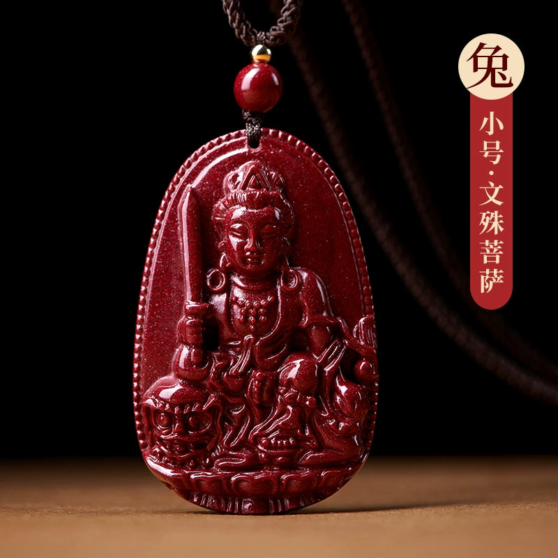 Manjushri Cinnabar Natal Buddha Female Natal Year Shou Shen Man Body Character Mother