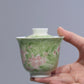 Xiahe tea set new underglaze color hand + flower + bowl household kung fu tea tea rock tea small + tea bowl + box