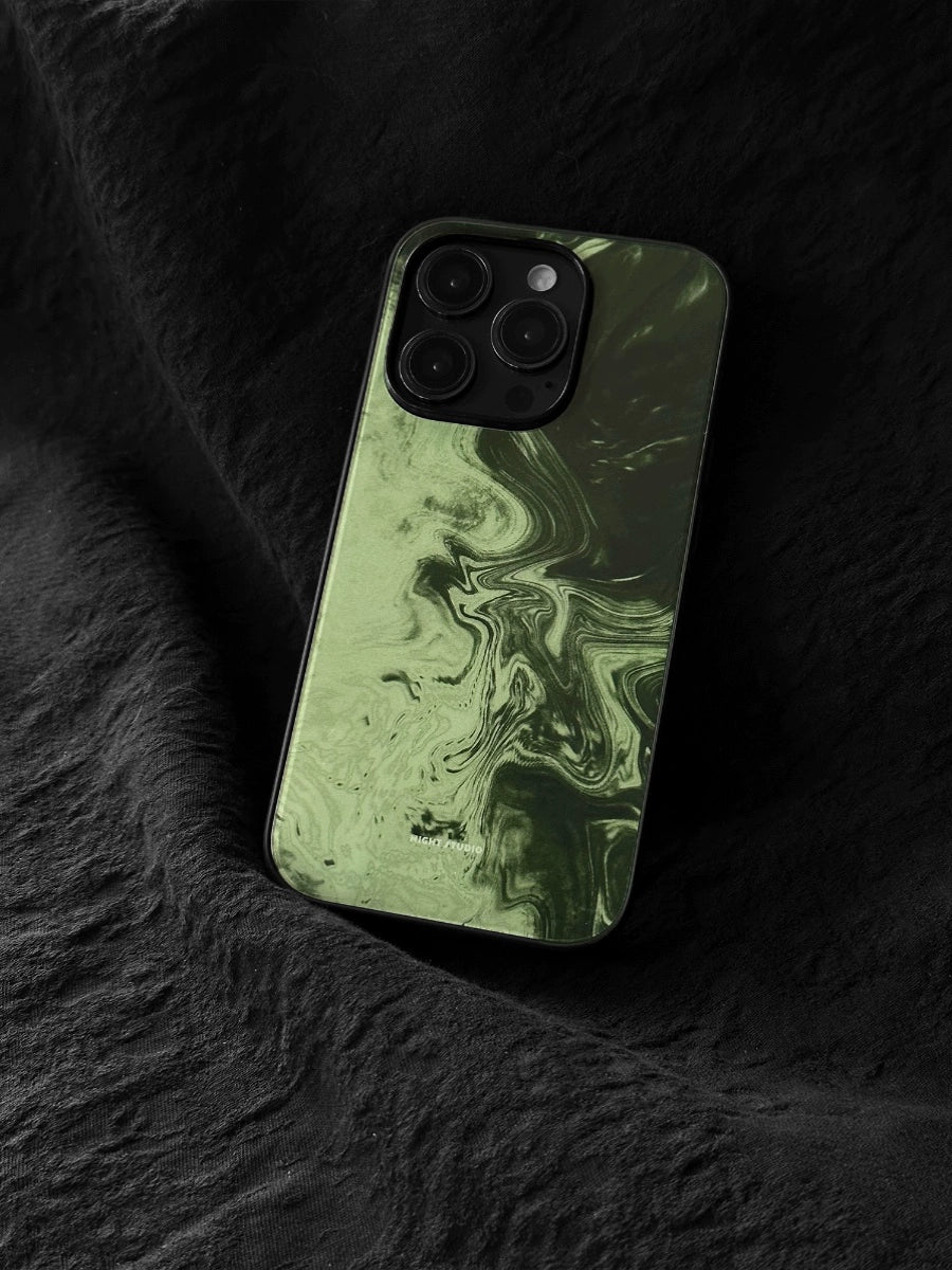 Art Retro Dark Green Thin Phone Case