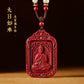 Cinnabar Natal Buddha Hanging Men's Manjushri Year of the Rabbit Natal Year Body Character