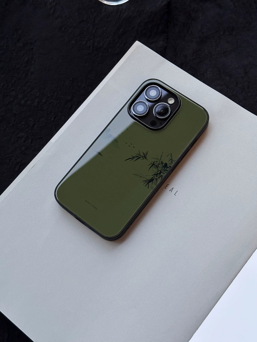 River and Mountain Painting Green Phone Case