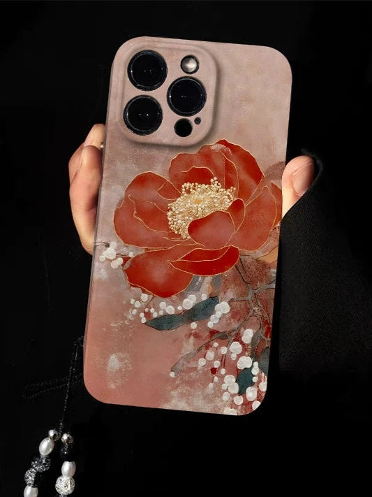 Peony Flower Custom Mobile Phone Case for Women