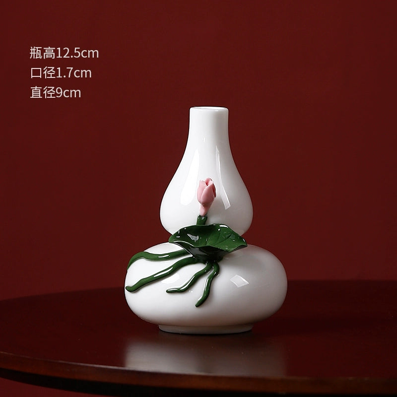 創意陶瓷小花瓶設計感小眾茶几桌面插花乾花水養花器家居裝飾擺件