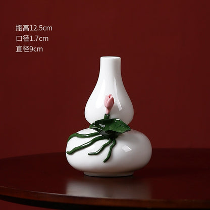 Italian ceramic small vase Feel small Coffee table desktop flower arrangement dried flower water Flower ware Home Furnishing