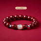 Cinnabar Banner Shop Birthday Year Year Cinnabar Bracelet Female Hand Hetian Jade Purple Gold Sand Beads