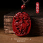 Genuine cinnabar natal year natural zodiac hanging female piece male piece safety buckle body symbol