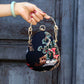 Chinese original ancient flower water drop gold bag + shoulder messenger bag