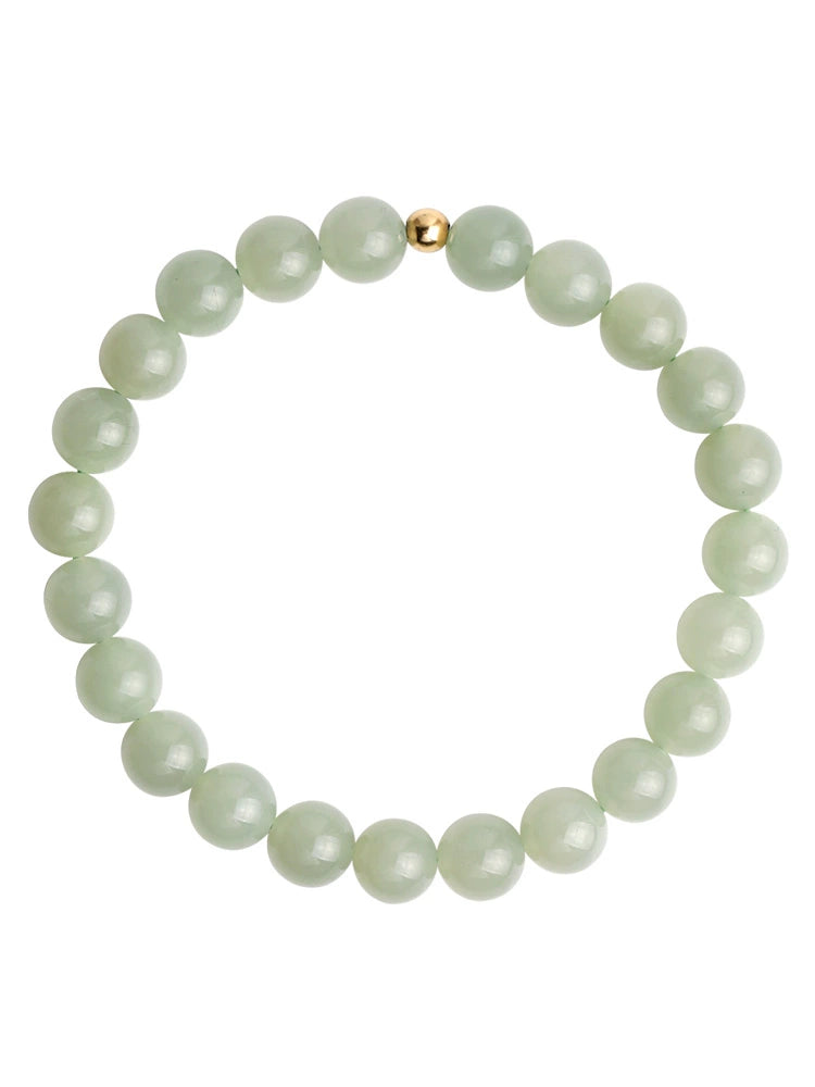 Heart Hall [Gold] Natural Ice Bottom Clear Water Hetian Jade Hand Girl Luxury Small Fine Ancient Bracelet