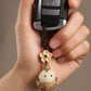 Natural Bodhi Root Carving Tips, Exquisite Auto Keychain, Italian Women's Handmade Pieces