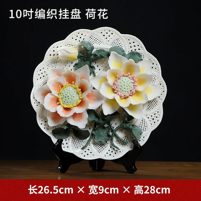 New Chinese-style ceramic porcelain flower furniture, Bogu rack, desktop home furnishing, wine and crafts