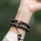 Ancient Apricot Hand Female Mori Rookie Love Buddha Bead Bracelet Sandalwood Bracelet Natural Chinese Buddha Bead