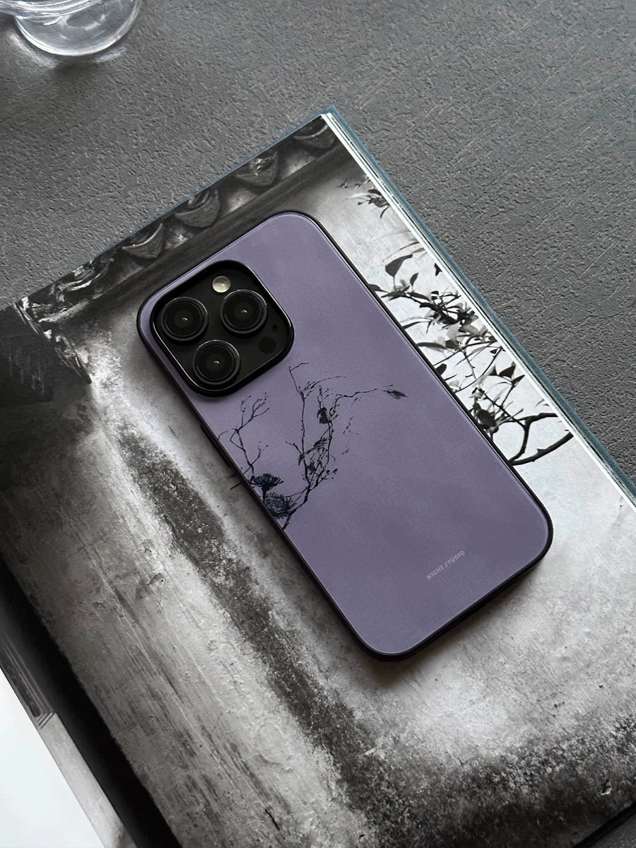 Night Studio Purple Branch Waterproof Phone Case