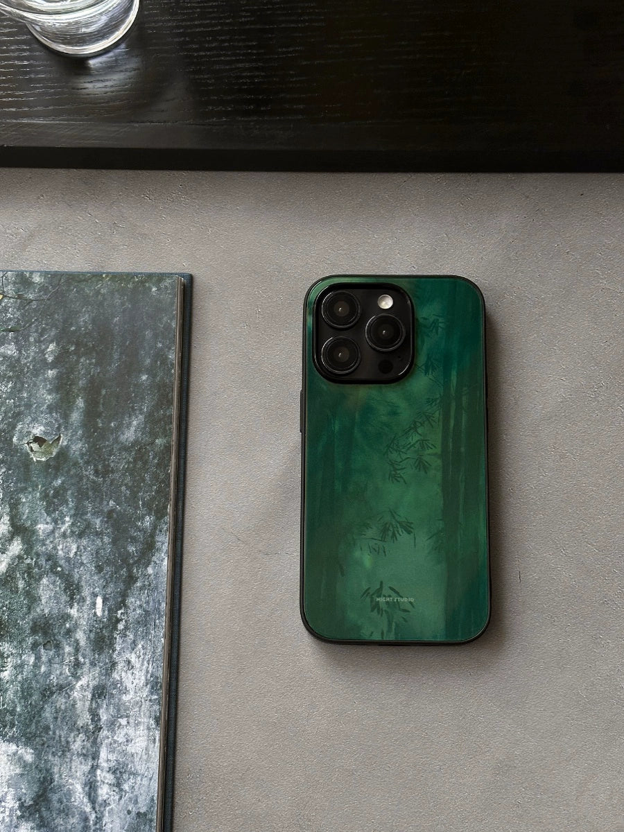 Night Studio Green Bamboo Protective Phone Case