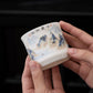 Qianli Jiangshan White Porcelain Kung Fu Small Teacup Master Cup ++ Chinese Ceramic Tea Set Household Tea Cup Tasting Cup