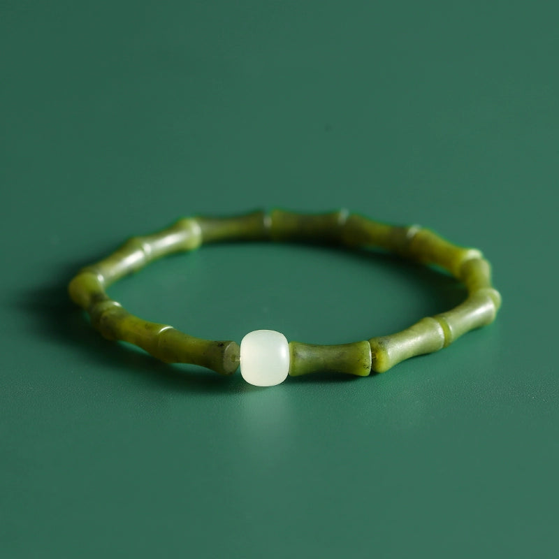 Gao Sheng Tianqing Bamboo Olive Jade Hand Female ins Small High Sense Shore Ancient bracelet