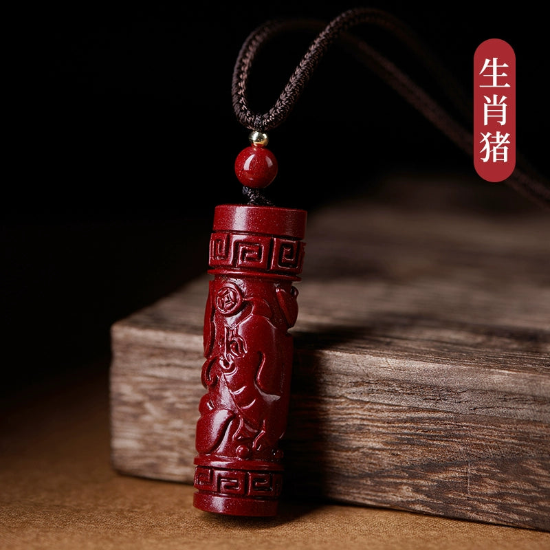 Year of the Sand, Year of the Birth, Year of the Twelve Zodiac Horizontal Mantra Hanging Rough Stone Pieces Male/Female