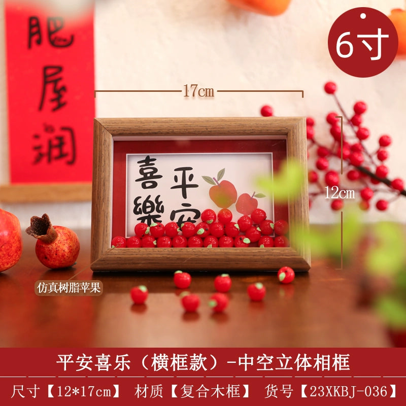 Photo frame, piece, safe and happy new year, new home desktop, Taiwan customer, spring and new year layout supplies