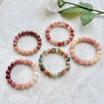 Small Purple Pink White Jade Bodhi Root Bracelet Female Finger Soft Wen Play Bodhi Child Buddha Bead Male Raw Play Hand