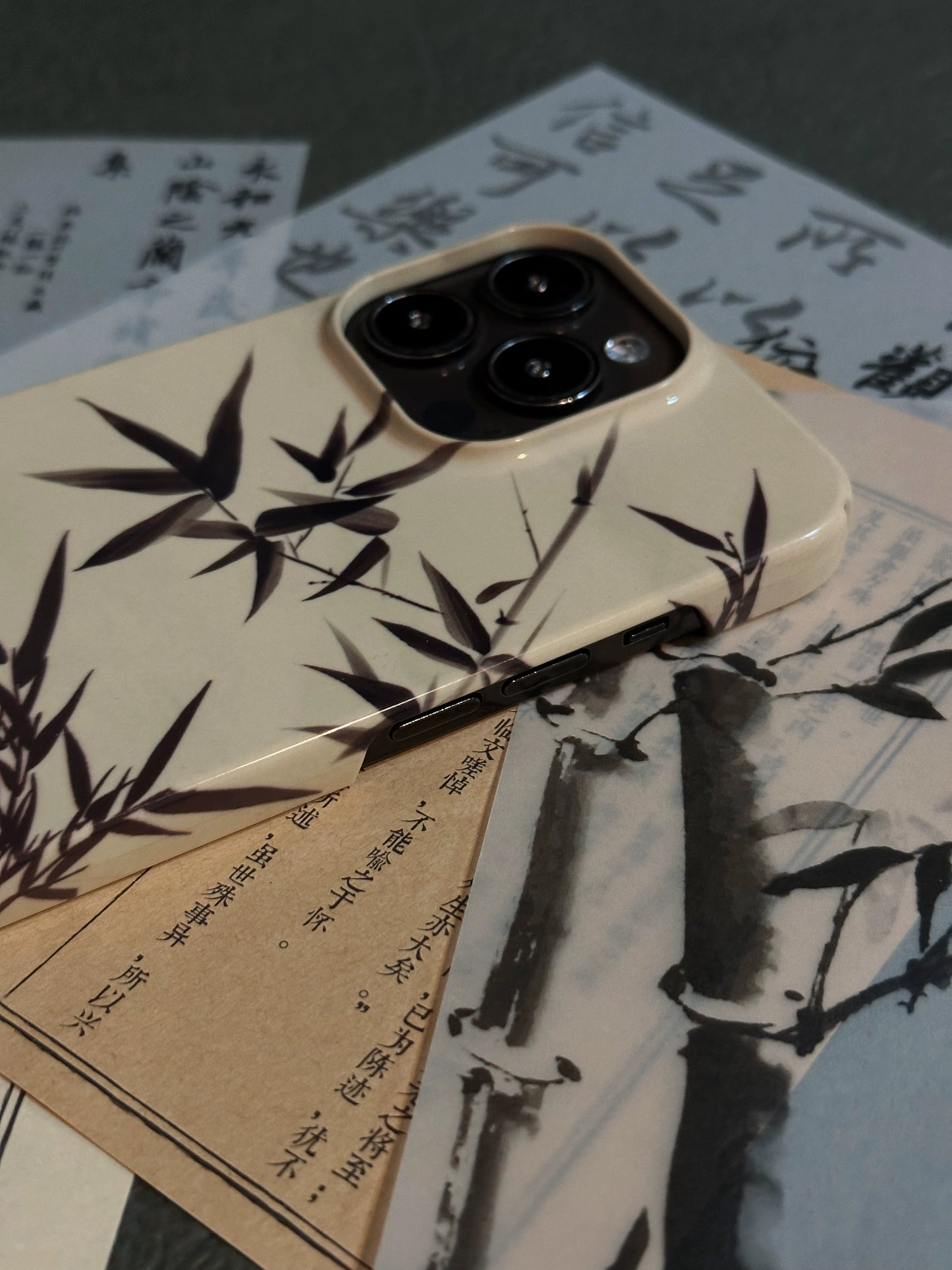 Night Studio Vintage Bamboo Yellow Phone Case