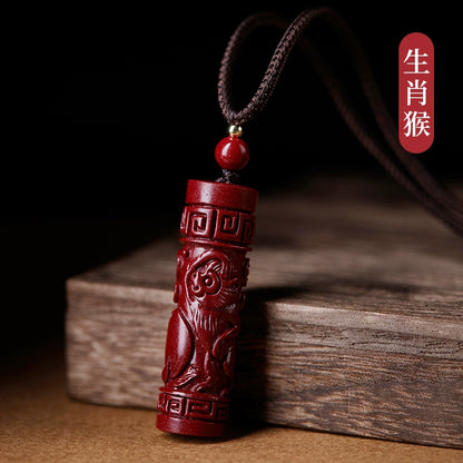 Year of the Sand, Year of the Birth, Year of the Twelve Zodiac Horizontal Mantra Hanging Rough Stone Pieces Male/Female